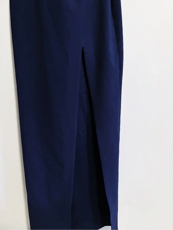 Likely - Dark Blue Camden One Shoulder Gown